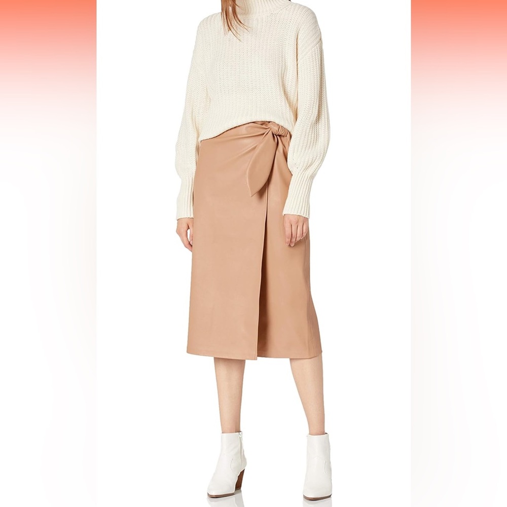 NEW Faux leather wrap skirt